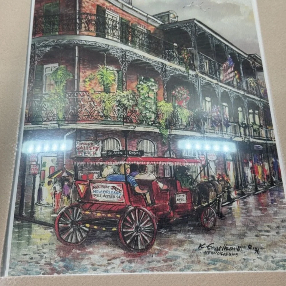 New Orleans French Quarter Print KNUT ENGELHARDT 1996 Watercolor Paper St.Peter - Picture 8 of 8